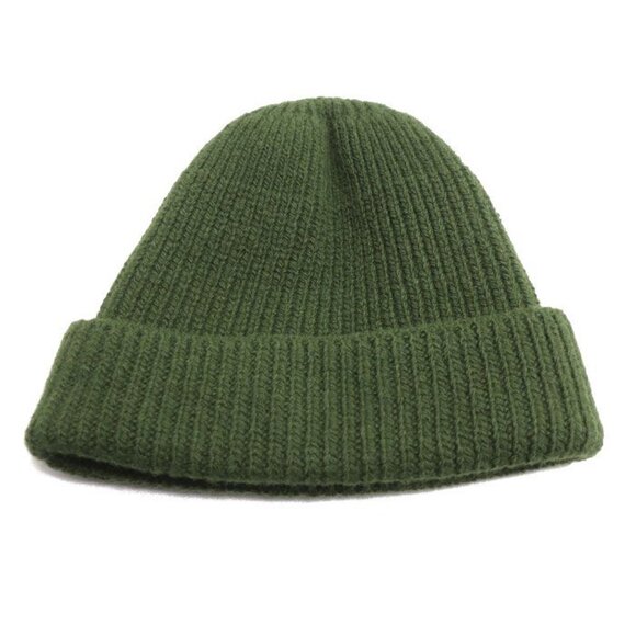 Prada Triangle Logo Knit Cap Green S main image 2